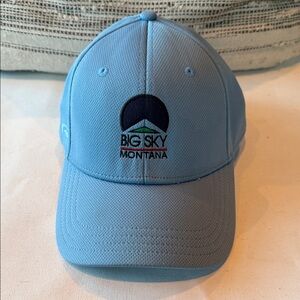 Big Sky Montana ski resort Light Blue Men's Cap Hat